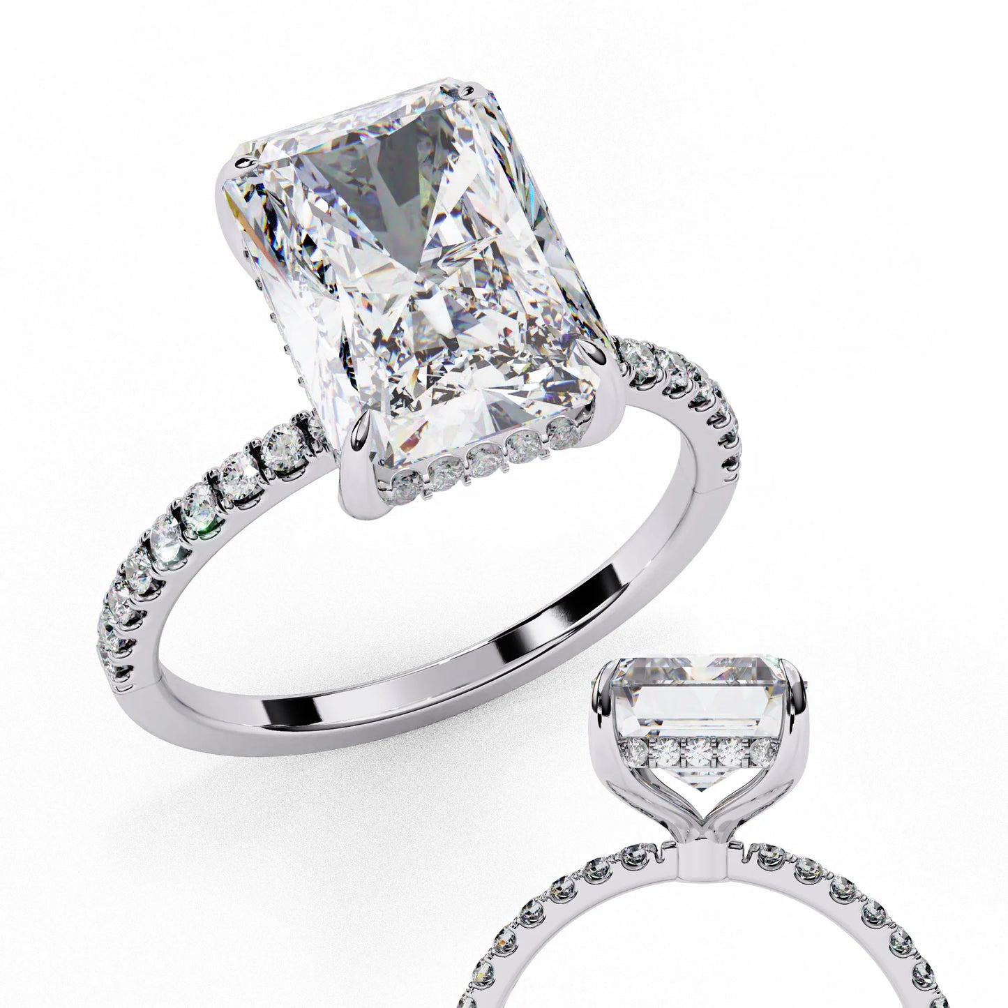 rectangle diamond ring