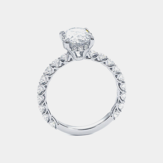 18KT WHITE GOLD ENCHANTÉ  STONES DIAMOND RING