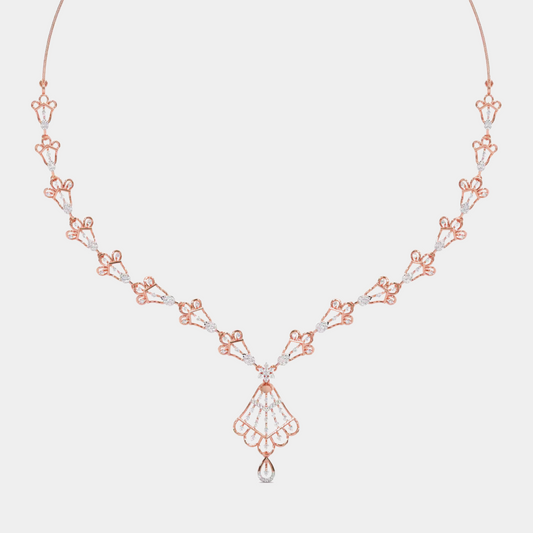 ANTIQUE ROSE GOLD DIAMOND NECKLACE