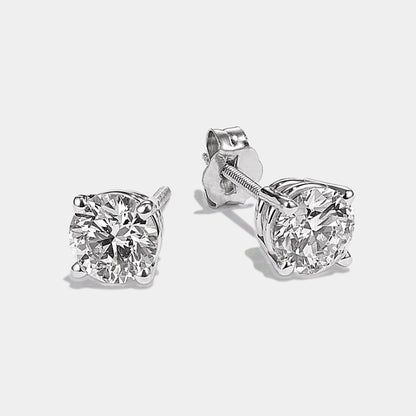 DIAMOND DOUBLE UNEVEN BAR STUD EARRINGS